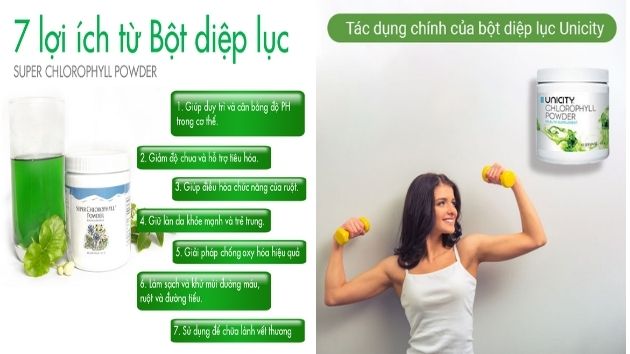 Lợi ích khi sử dụng bột diệp lục Unicity