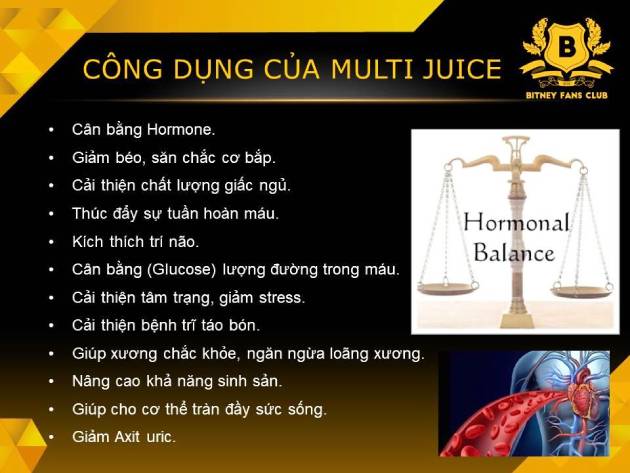 Tác dụng chính của Multi juice 