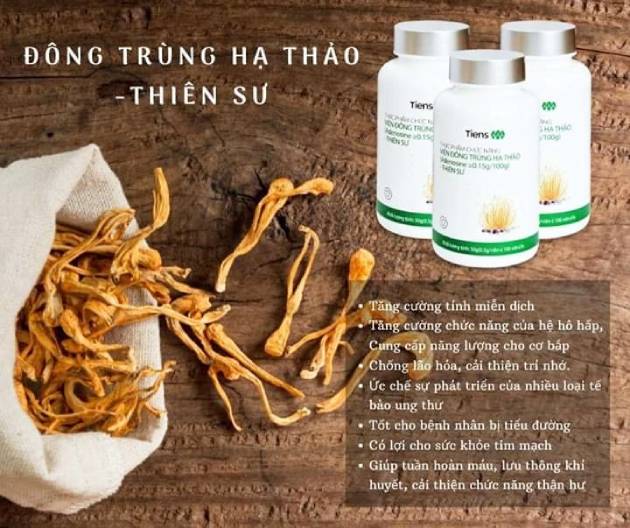 Công dụng của thực phẩm chức năng Đông trùng hạ thảo Thiên sư đối với sức khỏe