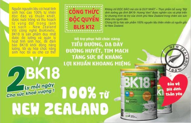 Tại sao nên chọn sữa bột BK18