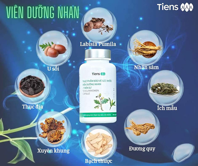 Thành phần của viên uống dưỡng nhan Thiên Sư