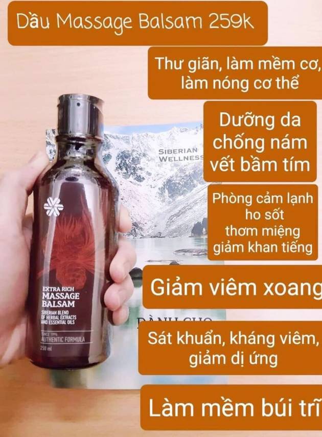 Công dụng của dầu massage Balsam