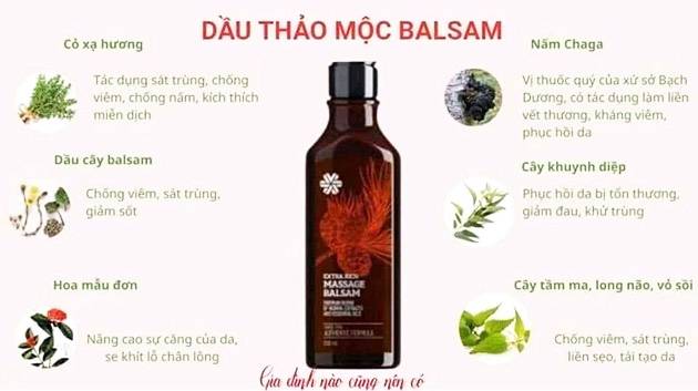 Thành phần có trong Dầu thơm Siberian Pure Herbs Collection Extra Rich Massage Balsam