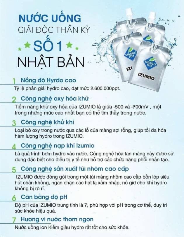 Tại sao nên sử dụng Nước chống oxy hóa IZUMIO